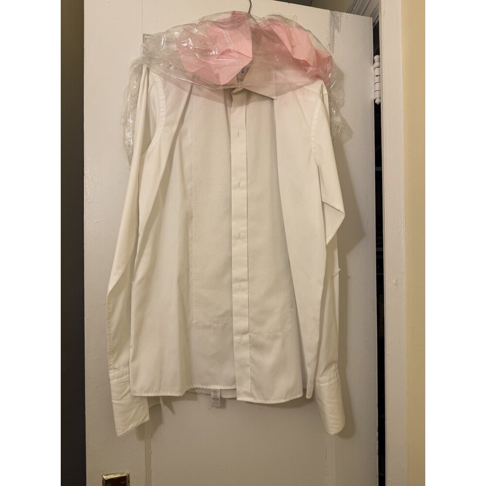 Men's Cream Tuxedo Cufflinks Shirt  Size 16 Eton